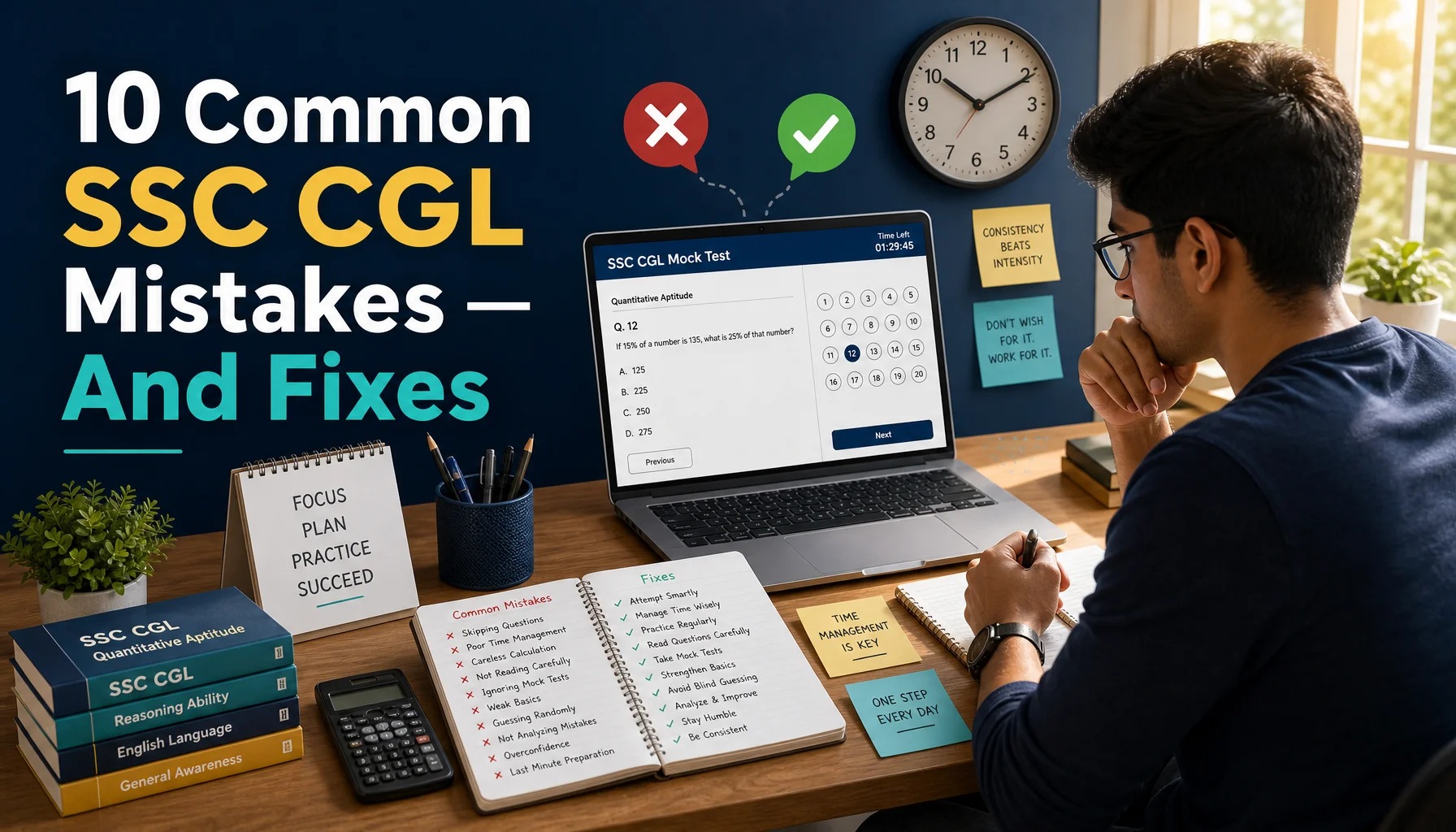 10 Common Mistakes Online SSC CGL Aspirants Make (And How to Fix Them)